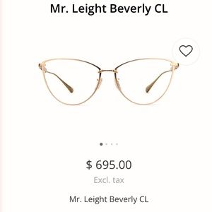 Mr. Leight Beverly is an oversized women's cat eye glasses (frame) gold 12KG